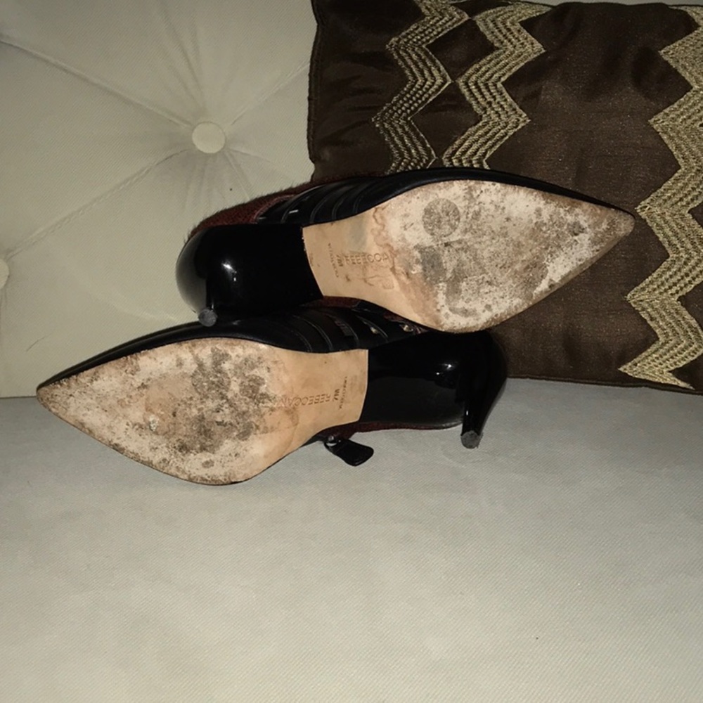Rebecca Minkoff calf fur lizard print booties - Picture 6 of 8